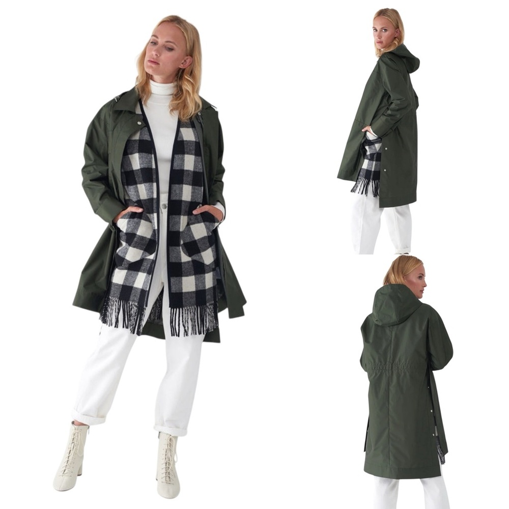 SØSKEN Jay 2-in-1 Raincoat & Plaid Fringe Duster Vest